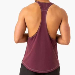 เสื้อกล้ามสำหรับออกกำลังกายในยิมของผู้ชายเสื้อยืดเพาะกายผ้าฝ้ายระบายอากาศสไตล์ถนนสูงฤดูร้อน - Product Image 5