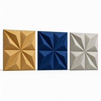 Panneau acoustique 3D Star en fibre de polyester, panneau acoustique absorbant le son, panneau mural Kusdesign