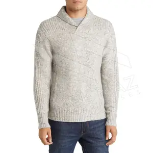 Suéteres de invierno para hombre personalizados, diseño tejido a mano transpirable de color puro informal de talla grande - Product Image 1