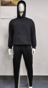 Sweat-shirt de ville OEM personnalisé pour femmes, pantalon évasé délavé à l'acide, survêtements Stone Vintage unisexe, ensembles en coton épais - Product Image 4