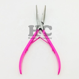 Nouveautés : Pince à cheveux en acier inoxydable pour extensions micro-nano, outil d'ouverture et de retrait, outil de coiffage pour boucles de cheveux, avec logo - Product Image 1