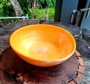 High Quality Handmade High Polished Resin Salad <b>Bowl</b> Luxury Style Kitchenware for Serving <b>Soup</b> Noodle Wood Base - Product Image 3