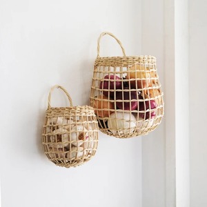 Juego de 2 Cestas para Cebollas de Ratán Natural, Modernas, Ecológicas, Multifuncionales y Multiusos - Product Image 3