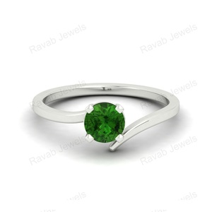 2025 Exported Fine Vermeil <b>Adjustable</b> <b>Ring</b> 5.60mm Eternity Gemstone Bezel Setting Jewelry for Women's Anniversary Party Wear - Product Image 6