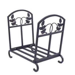 Soporte de troncos de metal Duradero y resistente a la oxidación Perfecto para almacenamiento de leña Uso en interiores y exteriores Diseño moderno - Product Image 4