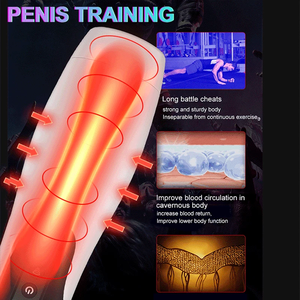 Volwassen Automatische Krachtige Zuigzuiger Zuigen Verwarming Seksspeeltjes Echte <span class=keywords><strong>Vagina</strong></span> Zuigen Vibrator Gereedschap Mannelijke Masturbator Cup Voor Man - Product Image 5