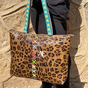 Bolso de mano de piel con estampado Animal para mujer, bolsa de hombro Multicolor de estilo occidental, grande, el mejor regalo - Product Image 5