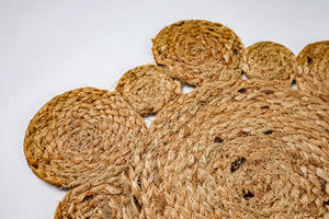 Mantel Individual de Yute y Algodón Trenzado de 40 x 40 cm, Ecológico, para Comedor, Venta al por Mayor, Exportación - Product Image 2