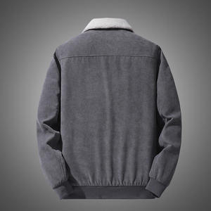 OEM Windproof Casual <b>Men</b> Cotton Puffer Varsity <b>Jacket</b> Wholesale Custom Winter Warm Thick Solid Color Canvas Front <b>Fur</b> Collar - Product Image 6
