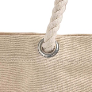 Women's Rope Handle Beach Tote Canvas <b>Bag</b> with Stylish <b>Accessories</b> - Product Image 6