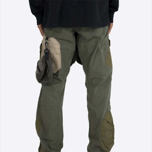 Men's Casual Patchwork Cargo Pants Lightweight Canvas Soft for Everyday Wear and Relaxed Outfits - Product Image 5