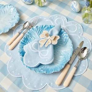 Mantel individual de lino bordado decorativo único con trabajo de bordado perfecto para coleccionistas o propietarios de casas orientados al diseño - Product Image 6