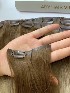 Extensiones de Cabello Ady Hair Top Premium con Clip, 100% Cabello Virgen Vietnamita, Trama Única, Invisibles, Sin Costuras, Genius Bulk Extensions Bac - Product Image 2