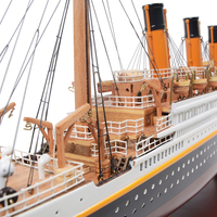 C016 - OMH Titanic Modellschiff Handbemalte Handgefertigte Holz-Vintage-Replica Umweltfreundliche Rechteckige Stilleben-Replik Sammlerstück für Zuhause