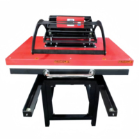 Mesin Press Panas Manual Format Besar 80x100cm Terlaris, Mesin Press Transfer Panas Tekanan Tinggi 60x80cm untuk Pencetakan Tekstil