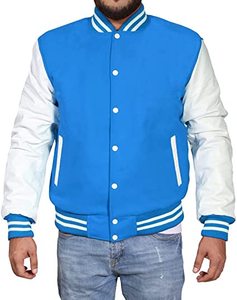 Vestes Letterman de style universitaire pour femmes personnalisées de haute qualité tissu de laine léger d'hiver avec veste de collège à capuche pour hommes - Product Image 1