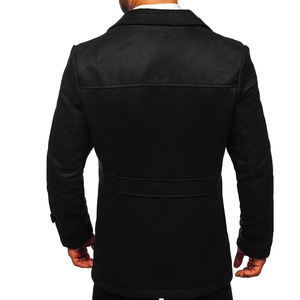 เสื้อโค้ทแฟชั่นสำหรับผู้ชาย-เสื้อกันหนาวอบอุ่นและสง่างามสำหรับผู้ชายแจ็คเก็ตหนาและนุ่มพร้อมปกคอพับ/ระบายอากาศได้ - Product Image 3