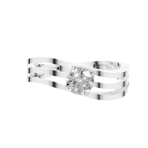 Bague de fiançailles solitaire en or 14 carats avec moissanite VVS D, cadeau de mariage de luxe, bijoux fins modernes, rhodié, certifié IGCI pour les fêtes - Product Image 3