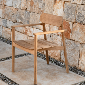Silla apilable de madera maciza de alta calidad para exteriores, moderna para el hogar, Hotel, restaurante, comedor, silla de jardín de Color Natural para uso en parques - Product Image 2