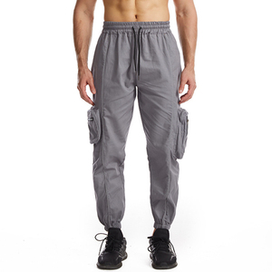 Nueva tendencia de los hombres de cintura alta Casual Jogger Pantalones al aire libre Hip Hop Streetwear 6 bolsillos Cargo Pantalones con cordón - Product Image 6