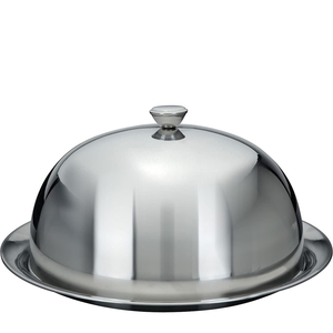 Couverture de gâteau en acier inoxydable Dôme Fournitures d'hôtel et de restaurant Dôme en acier inoxydable de luxe Couvercle de service - Product Image 1