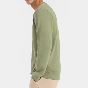 Sudadera de algodón 100% de alta calidad para hombre, jersey de cuello falso de peso pesado OEM personalizado para invierno, cuello redondo, muestra gratis disponible - Product Image 2