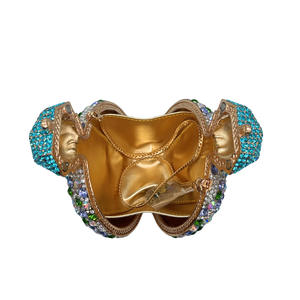 Novedad, bolso de mano de cristal con anillo de diamantes, bolso de noche para mujer, fiesta, graduación, Boda, Diamantes de imitación, en forma de Perfume, bolsos de mano, Mini bolsos - Product Image 6