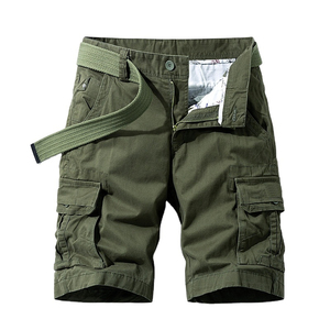 Vente en gros de shorts cargo en toile 100% coton pour hommes motif solide sur mesure OEM couleur et logo personnalisés style été décontracté - Product Image 1