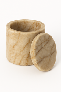 Pot de stockage d'effet de marbre écologique de vente chaude avec couvercle nouvelle arrivée pots en résine de qualité supérieure pour une utilisation en cuisine - Product Image 3