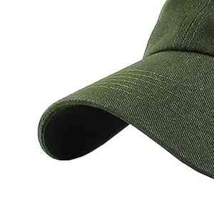 Gorra de camionero de algodón verde Visera encerada Causal Perfil bajo Sombrero de papá liso Gorras de béisbol al aire libre Alta calidad Cómodo OEM - Product Image 5