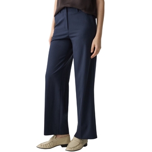 Femmes Vintage élégant décontracté taille haute plissé avant jambe droite mélange de laine pantalon-confortable respirant solide pantalon - Product Image 6