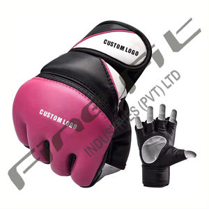 Gants de MMA personnalisés de haute qualité en cuir synthétique gants de MMA d'entraînement de combat de demi-doigt professionnels - Product Image 3