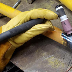 Guantes de soldadura Tig de piel de venado y cuero dividido de vaca de primera calidad Guantes de barbacoa de protección personal de seguridad industrial - Product Image 5