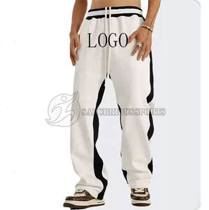 Custom Logo <b>Men's</b> High Quality Canvas <b>Joggers</b> with Side Strips Casual Style Drawstring Sweatpants <b>Cargo</b> Trouser - Product Image 5
