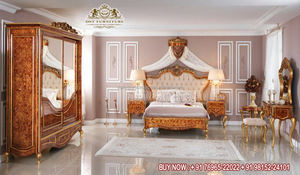 Cama y Mesitas de Noche Estilo Francés Hechas a Mano, Cama Barroca de Madera de Teca con Mesitas de Noche, Cama King Size Premium Hecha a Mano en Australia - Product Image 2