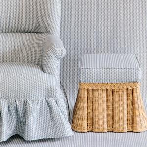 Tabouret carré en rotin plissé Décoration de la maison Matériaux naturels Écologique Fabriqué au Vietnam Vente en gros durable - Product Image 6