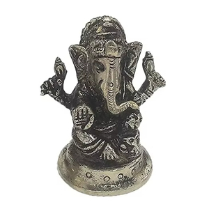 Antique Finished <b>Small</b> Brass Ganesha Statue Ganpati God Idols for Prayer Room | Living Room | Gifting - Product Image 1