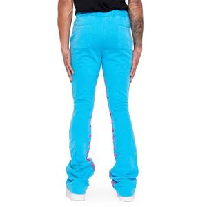 กางเกงขาบานเอวสูงผ้าฝ้าย100% แบบเรียงซ้อนกันกางเกงเอวสูงลายทางด้านข้างสีน้ำตาลแต่งลายทางใส่ได้ทั้งชายและหญิงเอวยางยืด - Product Image 2