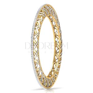 กำไลข้อมือเพชรทรงกลมเงินแท้ 925 ชุบทอง ดีไซน์ทันสมัยสำหรับผู้หญิง ของขวัญสุดเพอร์เฟกต์เพื่อยกระดับสไตล์และความงาม - Product Image 4