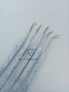 Al fardan ขาวด้านแวววาว14ซม. แหนบต่อขนตาปลอมแบบผอมยาว45องศาทำจากสเตนเลสปลายแหลม - Product Image 5