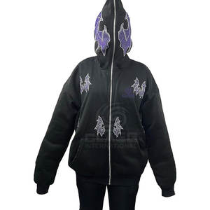 Cheap Price OEM Service Men Clothing Plus Size <b>Rhinestone</b> <b>Hoodies</b> Custom Made Design Men <b>Rhinestone</b> <b>Hoodies</b> - Product Image 3