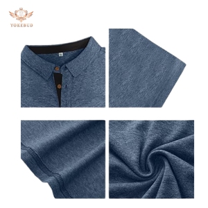 Venta al por mayor 100% puro algodón Polo camiseta de gran tamaño pesado personalizado Impresión de moda casual de manga corta - Product Image 6