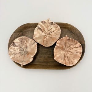 Juego de Tazones Decorativos Reutilizables con Acabado de Cobre en Forma de Hoja para Frutos Secos, Color Elegante para Decoración del Hogar u Oficina, Regalo de Boda Moderno - Product Image 5