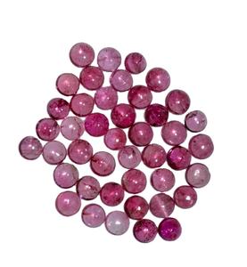 Tourmaline rose naturelle, cabochon rond de 5 mm, qualité AAA+, certifiée IGI, pierres précieuses pour la fabrication de bijoux, vente en gros - Product Image 3