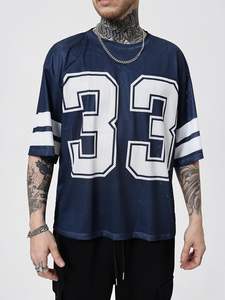 Ropa de calle, camisetas de fútbol americano Vintage, Retro, gráfico personalizado, sublimación, malla de poliéster, ropa deportiva de secado rápido, ropa para discoteca - Product Image 6