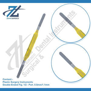 Fomon ก้านจมูกแบบสองด้าน21ซม. 8-1/4นิ้วมะเดื่อชิ้นส่วน1/2 0.8มม./1.1มม. แกนกลางชุบทองด้ามจับสำหรับการผ่าตัด - Product Image 3