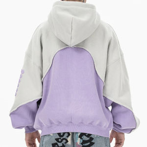 เสื้อฮู้ดสวมหัวสำหรับผู้ชายเสื้อสวมหัวทรงโอเวอร์ไซส์พิมพ์ลายแบบกำหนดเองได้แขนยาวผ้าเฟรนช์เทอร์รี่ - Product Image 4