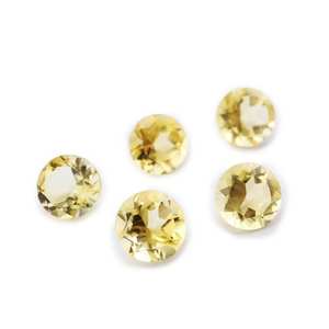 Round Cut Yellow <b>Citrine</b> Faceted Gemstone November Birthstone Cut Loose Gemstone for Ring <b>Earring</b> Making <b>Citrine</b> Calibrated Size - Product Image 3