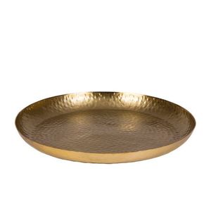 Bandeja Redonda Decorativa de Latón Fundido, Estilo Antiguo, para Servir, Decoración de Mesa, Venta al por Mayor - Product Image 2