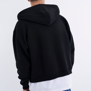 เสื้อมีฮู้ดซิปคู่สำหรับผู้ชายโอเวอร์ไซส์งานตามสั่งเสื้อมีฮู้ดแนวสตรีทเสื้อมีซิปปิดไหล่ปล่อยรุ่น - Product Image 4